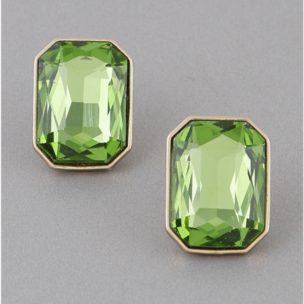 Green - Pure Clarity Stud Earrings